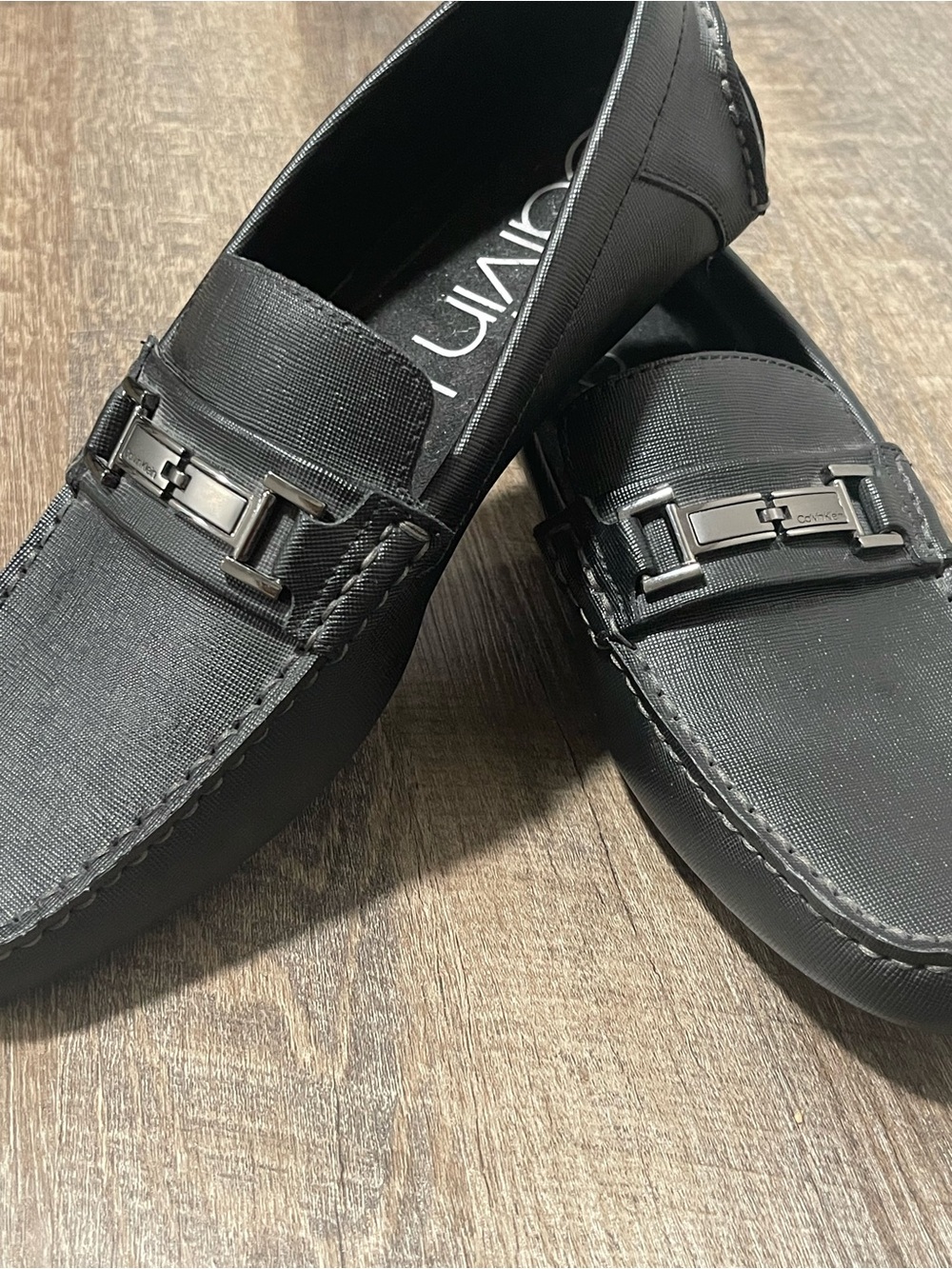 Calvin Klein Black Slip-On Bit Loafers